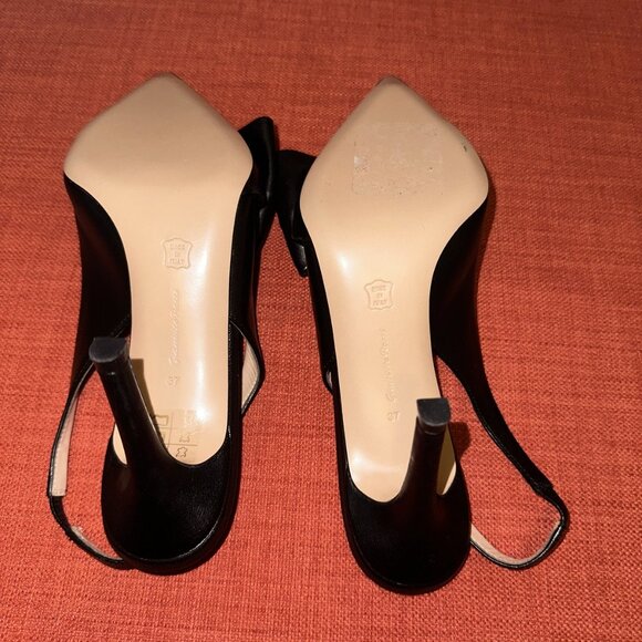 Gianvito Rossi Safira pumps Slingback 85 mm In Black Leather - Picture 7 of 9